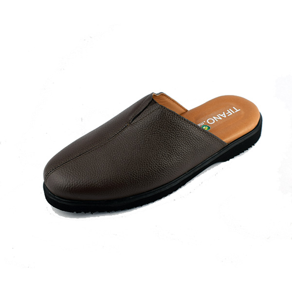 Pantoufle Belgha medicale +206 marron Cuir  sabots médicales homme Maroc